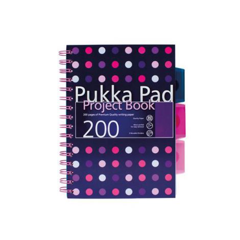 Kołozeszyt Pukka Pad Project Book Dots A5/100/80g kratka - 2